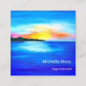 Tropical Beach Abstrakt Yoga Business-Kunde Treuekarte (Vorderseite)