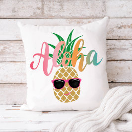 Tropical Beach Aloha Ananas Sonnenbrille Kissen