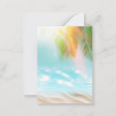 Tropical Beach Arbor Boho Wedding Reception Card Mitteilungskarte (Rückseite)