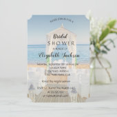 Tropical Beach Arbor Brautparty Einladung (Stehend Vorderseite)