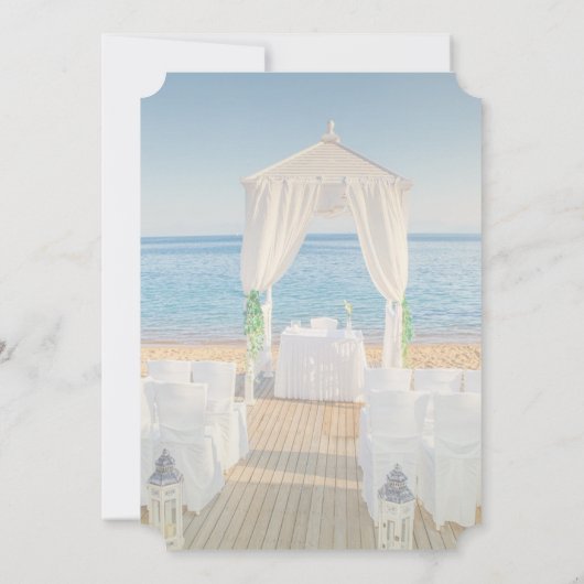 Tropical Beach Arbor Brautparty Einladung (Rückseite)