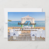 Tropical Beach Arbor Hochzeit Probe Dinner Einladung (Vorderseite)