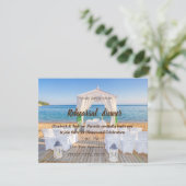 Tropical Beach Arbor Hochzeit Probe Dinner Einladung (Stehend Vorderseite)