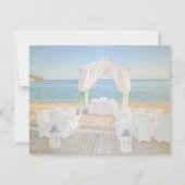 Tropical Beach Arbor Hochzeit Probe Dinner Einladung (Rückseite)
