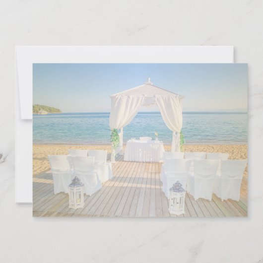Tropical Beach Arbor Hochzeit retten das Datum Save The Date (Rückseite)