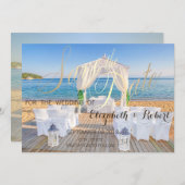 Tropical Beach Arbor Hochzeit retten das Datum Save The Date (Vorne/Hinten)