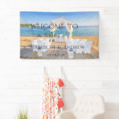 Tropical Beach Arbor Hochzeitsbanner Banner (Insitu)