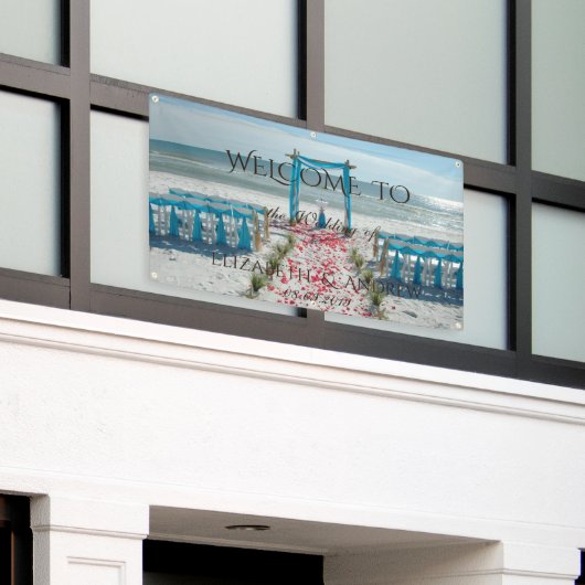 Tropical Beach Arbor Hochzeitsbanner Banner (Äußeres Gebäude)