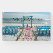 Tropical Beach Arbor Hochzeitsbanner Banner (Horizontal)