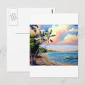 Tropical Beach Art Postkarte (Vorne/Hinten)