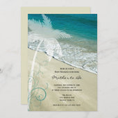 Tropical Beach Baby Dusche Einladung (Vorne/Hinten)