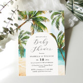 Tropical Beach Baby Dusche Einladung
