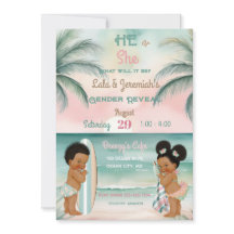 Tropical Beach Baby Gender offenbaren Blush Sage