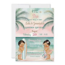 Tropical Beach Baby Gender offenbaren Blush Sage