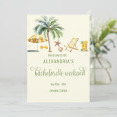Tropical Beach Bach Weekend Tour und Einladung (Stehend Vorderseite)