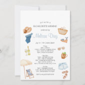 Tropical Beach Bachelorette Wochenende Einladung (Vorderseite)