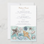 Tropical Beach Bachelorette Wochenende Einladung (Rückseite)