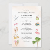 Tropical Beach Bachelorette Wochenende Einladung (Vorderseite)