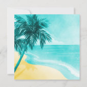 Tropical Beach Bat Mitzvah Einladungen (Rückseite)