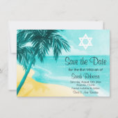 Tropical Beach Bat Mitzvah Save the Date (Vorderseite)