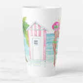 Tropical Beach Beauty Latte Cup Milchtasse (Vorderseite)