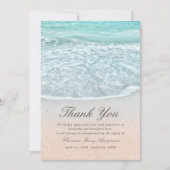 Tropical Beach Beileid Memorial Danke Karte (Vorderseite)