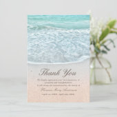 Tropical Beach Beileid Memorial Danke Karte (Stehend Vorderseite)