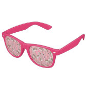 Tropical Beach Bird Pink Flamingo Partybrille (Schrägansicht)