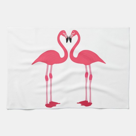 Tropical Beach Birds Destination Flamingos Geschirrtuch (Horizontal)