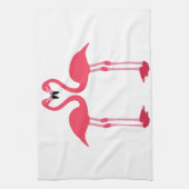 Tropical Beach Birds Destination Flamingos Geschirrtuch (Vertikal)