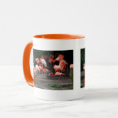 Tropical Beach Birds Destination Flamingos Tasse (Vorderseite Links)