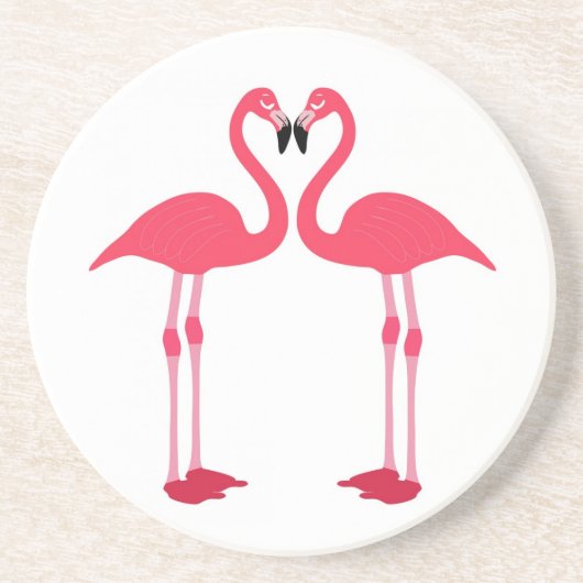 Tropical Beach Birds Destination Flamingos Untersetzer (Vorne)