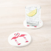 Tropical Beach Birds Destination Flamingos Untersetzer (Seite)