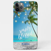 Tropical Beach Blessed Palm Trees String Lights Case-Mate iPhone Hülle (Rückseite)