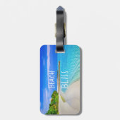 Tropical Beach Bliss Gepäckanhänger (Rückseite vertikal)