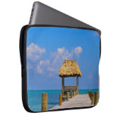 Tropical Beach Blue Ocean Caribbean Island Foto Laptopschutzhülle (Vorne Rechts)