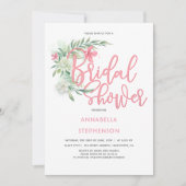 Tropical Beach Blume Brautparty Einladung (Vorderseite)