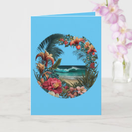 Tropical Beach Blume Floral Island Paradise Karte