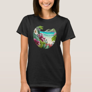 Tropical Beach Blume Floral Island Paradise T-Shirt