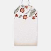 Tropical Beach Blume Hochzeit Geschenkanhänger (Rückseite)