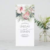 Tropical Beach Blume Hochzeitsprogramme Programm (Stehend Vorderseite)