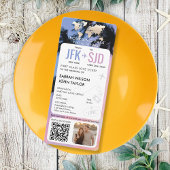 Tropical Beach Boarding Pass Ticket Zielort Einladung