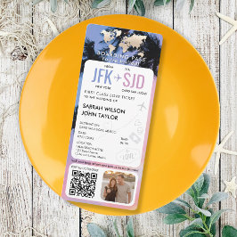 Tropical Beach Boarding Pass Ticket Zielort Einladung