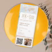 Tropical Beach Boarding Pass Ticket Zielort Einladung