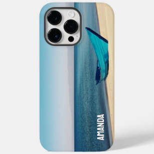 Tropical Beach Boat Sea Coast Relaxing Individuell Case-Mate iPhone 14 Pro Max Hülle