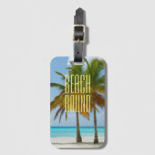 Tropical Beach Bound Gepäcktag Gepäckanhänger (Vorderseite Vertikal)