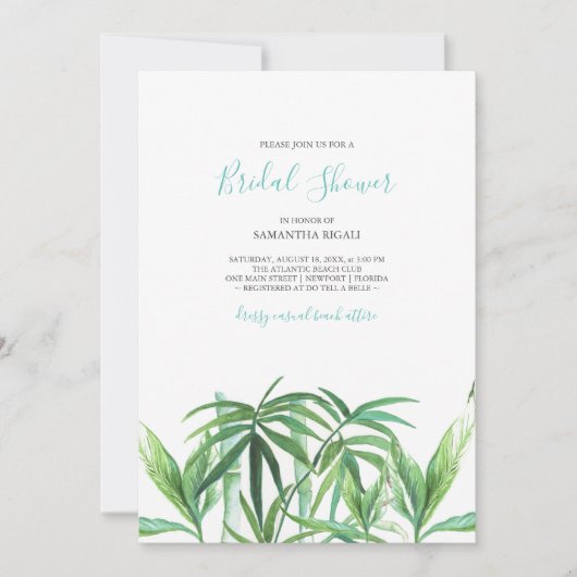 Tropical Beach Brautparty (Vorderseite)