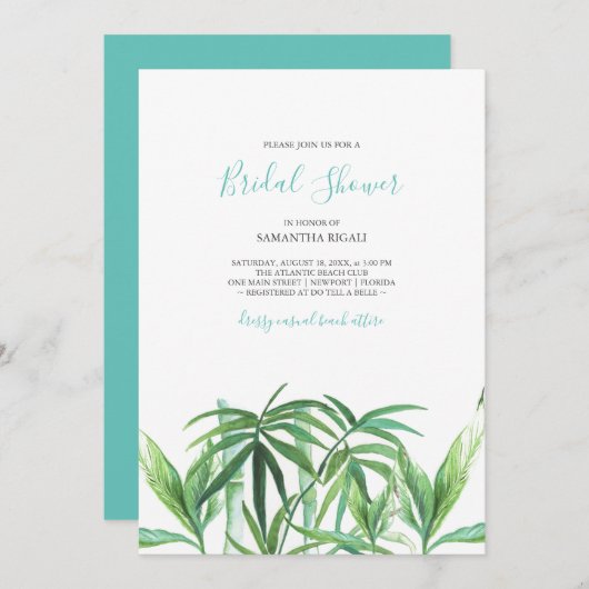 Tropical Beach Brautparty (Vorne/Hinten)