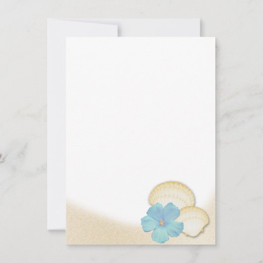 Tropical Beach Brautparty Einladung (Rückseite)