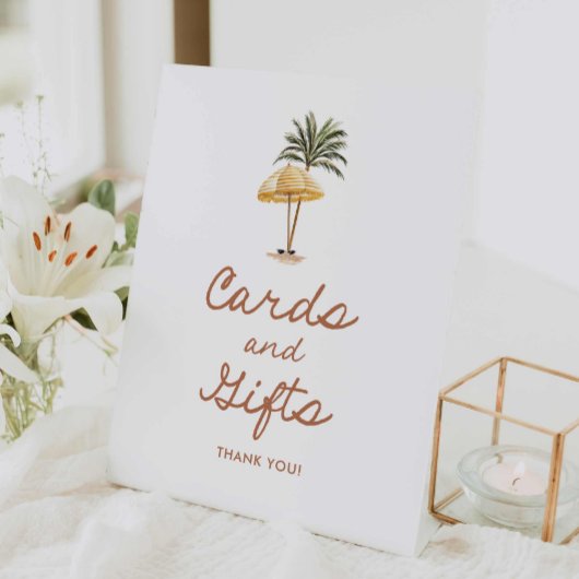 Tropical Beach Brautparty Karten und Geschenkszeic Sockelschild